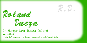 roland ducza business card